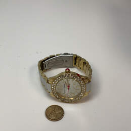 Designer Betsey Johnson Gold-Tone Crystal Round Dial Analog Wristwatch alternative image