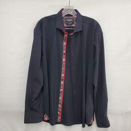 Maceoo Italian Fabric's MN's Long Sleeve Black Shirt Size 5 XL