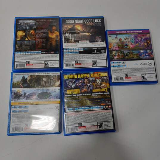 Bundle of 5 Assorted Sony Playstation 4 Video Games image number 3