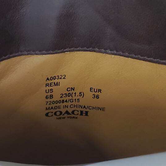 Coach Remi Semi Matte Calf Chestnut Women's Heeled Boots Size 6M w/ BOX image number 9