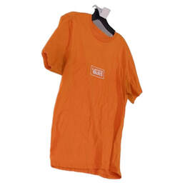 Mens Orange Short Sleeve Crew Neck Pullover T-Shirt Size Medium
