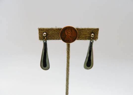 Artisan Copper & Enamel Drop Earrings image number 4