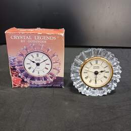 Godinger Crystal Legends Medallion Clock IOB
