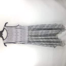 Elle Women Black & White striped dress Size L NWT alternative image