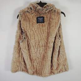 Abercrombie & Fitch Women Beige Faux Fur Vest S alternative image
