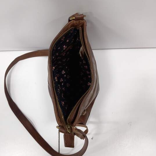 Brown Leather Crossbody Purse image number 3
