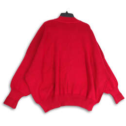 NWT Womens Red Knitted Crew Neck Long Sleeve Pullover Sweater Size Large alternative image