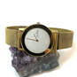 Designer Skagen Gold-Tone Stainless Steel Mesh Strap Analog Wristwatch image number 1