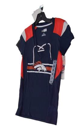 NWT Womens Blue Short Sleeve NFL Denver Broncos Football Team T Shirt Size Small alternative image