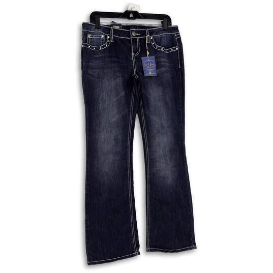 NWT Womens Blue Denim Medium Wash 5-Pocket Design Bootcut Jeans Size 9 image number 1
