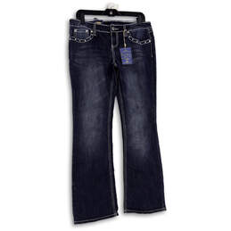 NWT Womens Blue Denim Medium Wash 5-Pocket Design Bootcut Jeans Size 9