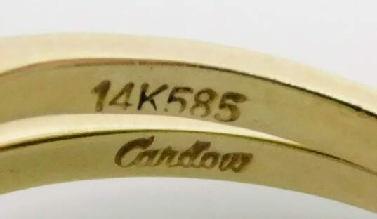 Cardow 14K Yellow Gold 0.25 CTTW Diamond Cluster & Tanzanite 0.08 CTTW Diamond Reversible Ring 4.4g image number 5