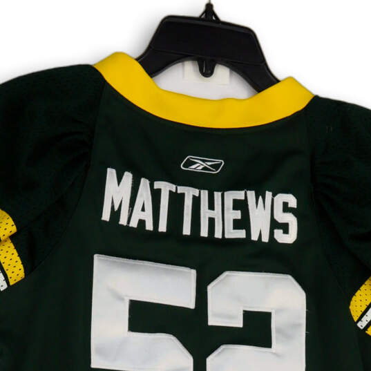 Womens Green Clay Matthews #52 Green Bay Packers NFL Football Jersey Size M image number 4