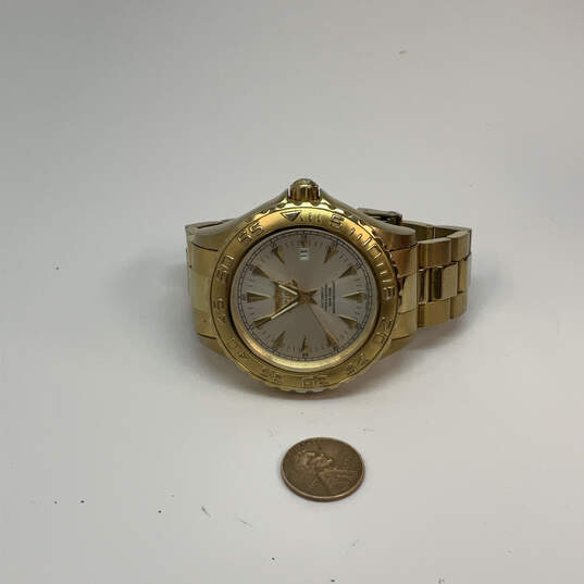 Designer Invicta Pro Diver 2306 Gold-Tone Round Dial Analog Wristwatch image number 4