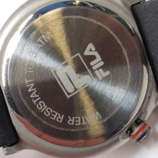 Fila Black & Silver Tone 28mm 3ATM WR Vintage Quartz Watch image number 7