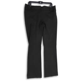 Womens Black Columnist Flat Front Barely Bootcut Leg Ankle Pants Size12R