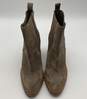 Chanel Pointed Toe Tan Suede Chain Trim Ankle Boots image number 4