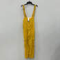 NWT Womens Yellow Cargo Pockets Adjustable Strap Overall Jumpsuit Size XS image number 1