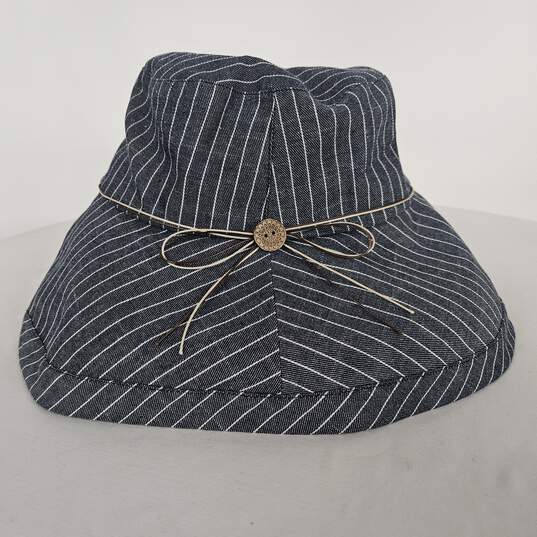 Siggi Blue & White Stripped Sun Hat image number 1