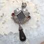 Artisan SU Sterling Silver Onyx And Garnet Pendant image number 2
