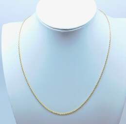 14K Gold Twisted Rope Chain Necklace 4.2g