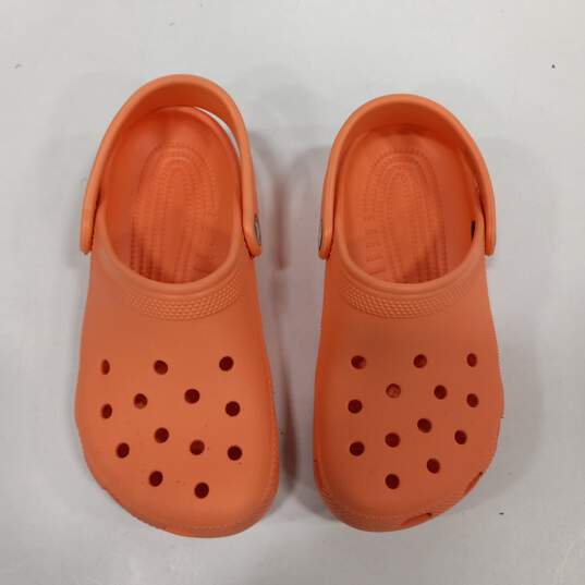 Crocs Girls Orange Clogs Size 2 image number 4