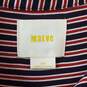 Maeve Navy Blue & Red Striped Button Up Collared Shirt Size XS image number 3