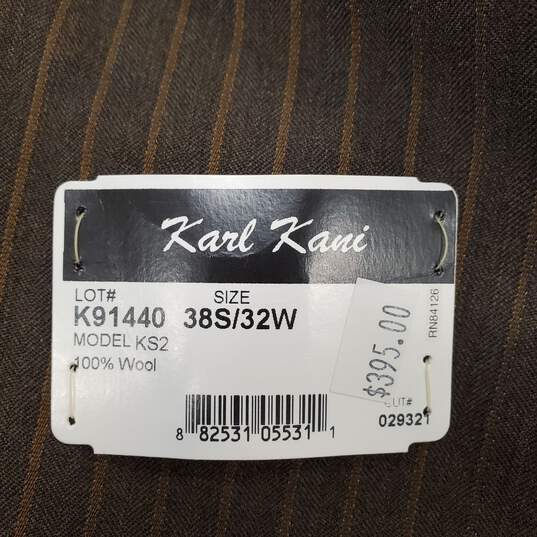 Karl Kani Men Pinstripe 2 PC Suit Sz 38S NWT image number 5