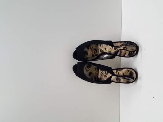 Sam Edelman Black Sling Back Platform Heels | Color: Black | Size: 11 image number 6