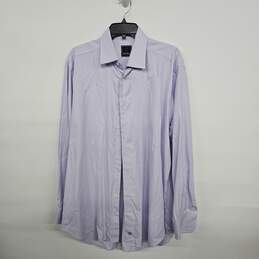 DAVID DONAHUE Lavender Button Up Collared Shirt