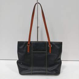 Dooney & Bourke Black & Tan Leather Tote Shoulder Bag alternative image