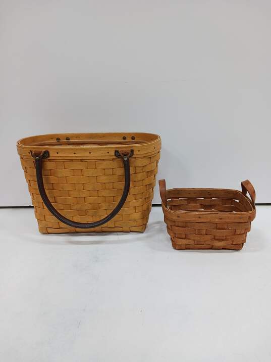 2 Vintage Longaberger Baskets image number 1