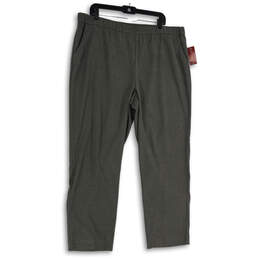 NWT Womens Gray Elastic Waist Slash Pocket Pull-On Sweatpants Size 18W