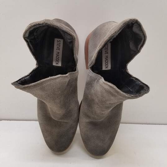 Steve Madden Laramie Gray Suede Cutout Ankle Boots Shoes Women's Size 8 M image number 5