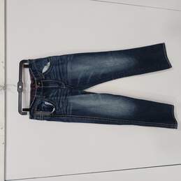 Men's Blue Slim Straight Denim Jeans Size 31 x 32