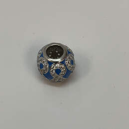 Designer Pandora S925 Sterling Silver Blue Ball Shape Classic Beaded Charm alternative image