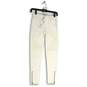 NWT Womens White Stretch Zip Pull-On Moto Ankle Leggings Size Small image number 1