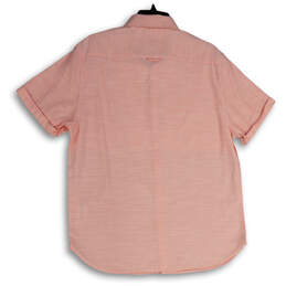 NWT Mens Pink Collared Short Sleeve Button-Up Shirt Size Large alternative image
