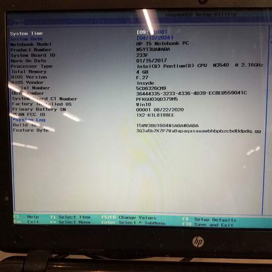HP 15in Laptop Black Intel Pentium N3540 CPU 4GB RAM 500GB HDD image number 8