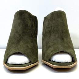 Jeffrey Campbell Ravenna Suede Khaki Mules Size 10 alternative image
