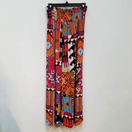 NWT Womens Multicolor Aztec Elastic Waist Pull On Causal Pants Size Medium alternative image