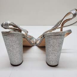 Silver Lulus Man-made Materials Size 10 Slip-on Heels alternative image
