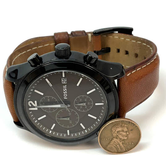 Designer Fossil BQ-2049 Chronograph Dial Adjustable Strap Analog Wristwatch image number 2