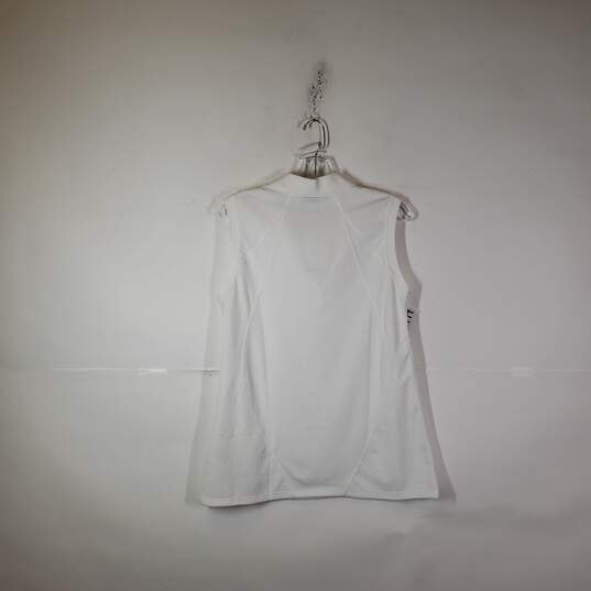 NWT Womens Regular Fit Sleeveless Collared Tennis Polo Shirt Size XL (16-18) image number 2