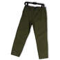 NWT Womens Green Flat Front Pockets Straight Leg Trouser Pants Size 6/28 image number 1