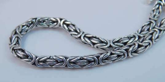 Lois Hill & Artisan 925 Byzantine Toggle & Bali Style Hook Bracelets 45.8g image number 5