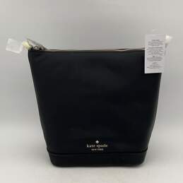 NWT Kate Spade New York Womens Black Leather Zipper Handbag