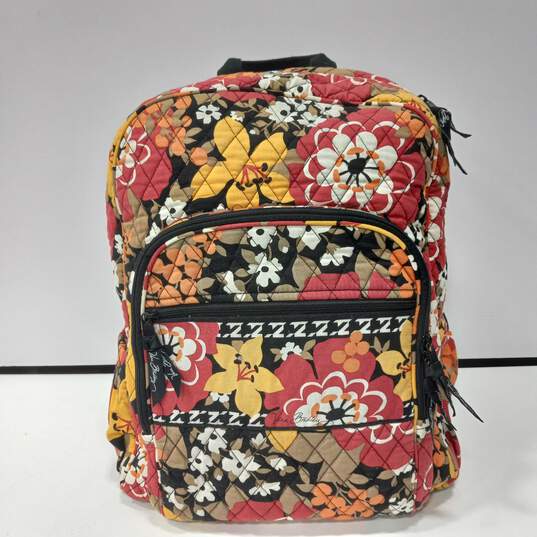 Vera Bradley Floral Pattern Quilted Backpack image number 1