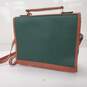 Vintage Dooney & Bourke Green Pebble Leather Brown Trim Crossbody Bag image number 4