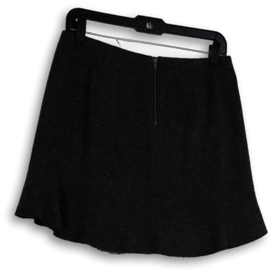 Womens Gray Regular Fit Flat Front Back Zip Short Mini Skirt Size 2 image number 2